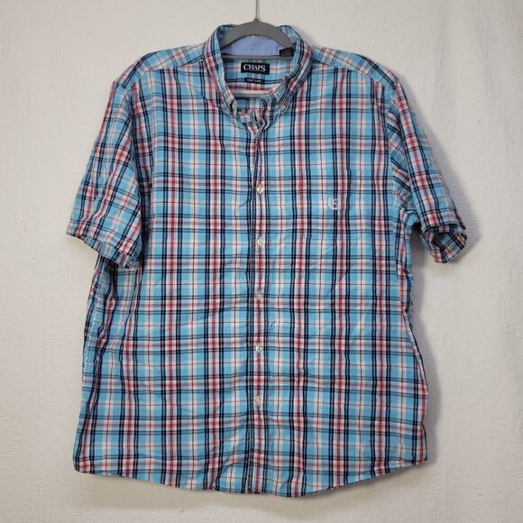 735. Chaps Button Up Shirt Multicolored Sz kids XXL - Picture 1 of 8